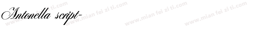 Antonella script字体转换